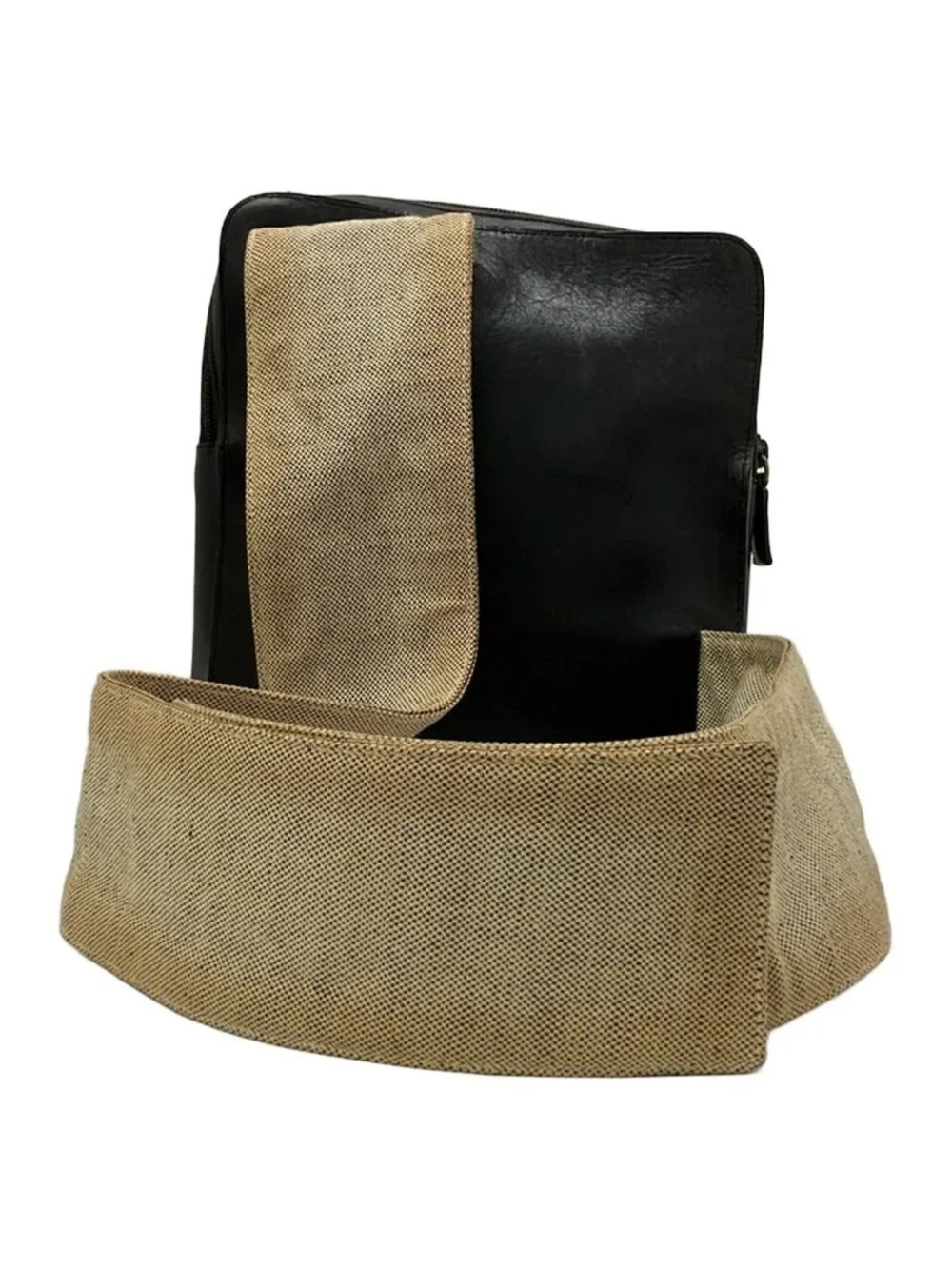 Prada Bag Beige Dark Brown Leather